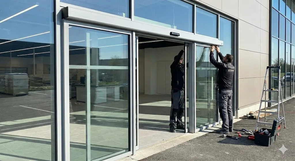 Porte automatique de commerce